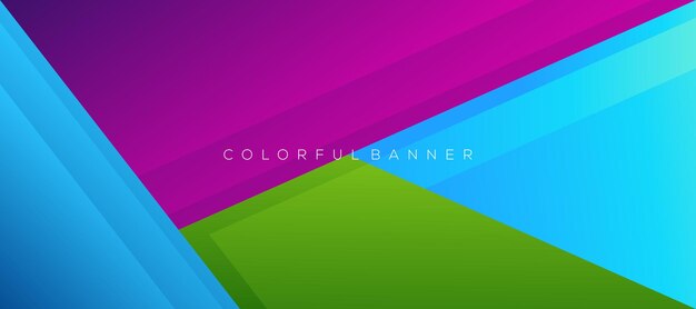 Colorful banner background abstract design modern