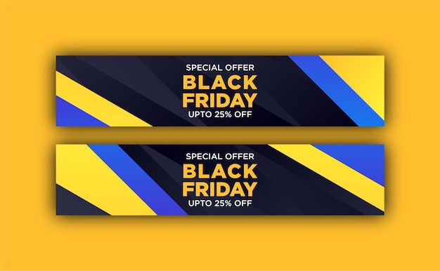 Colorful banner for black friday