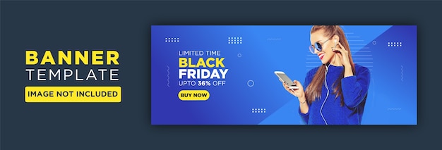 Colorful banner for black friday