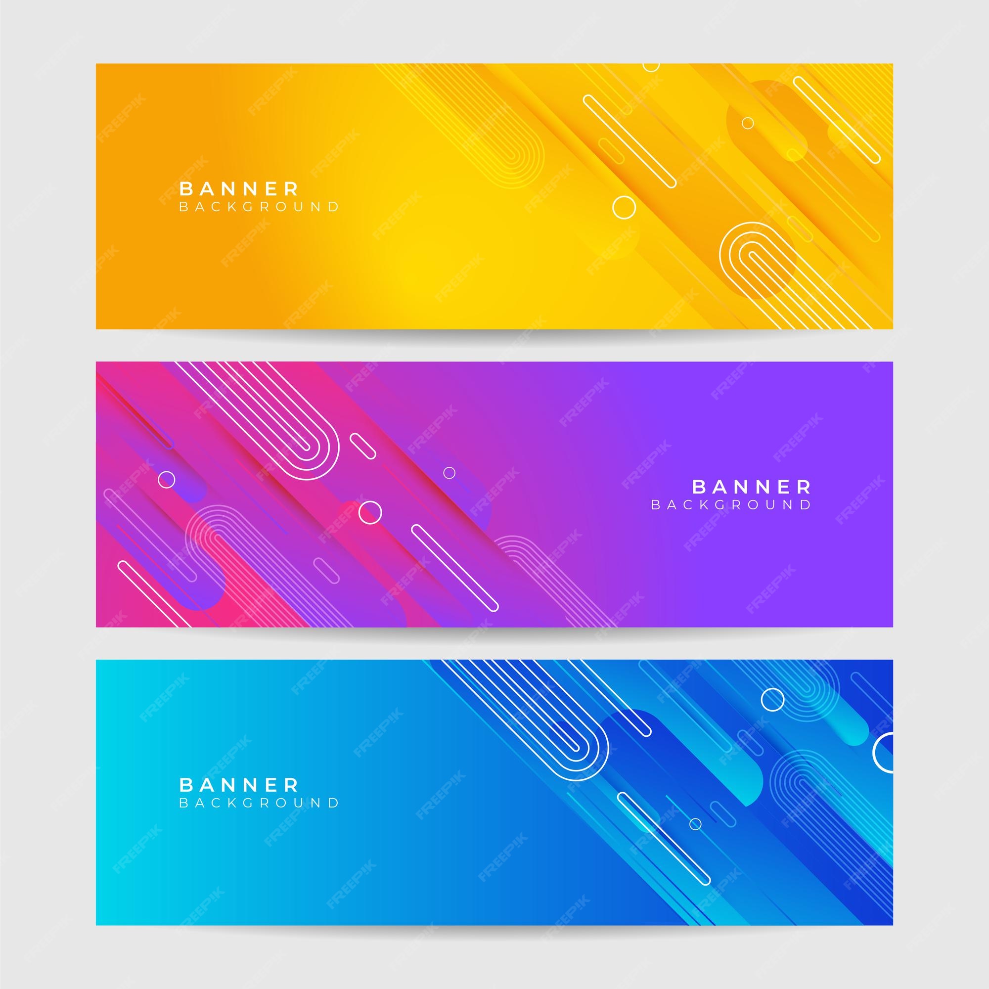 Premium Vector | Colorful banner template. abstract web banner design.  header, landing page web design elements. yellow blue purple banner  background. vector abstract graphic design banner pattern background  template.