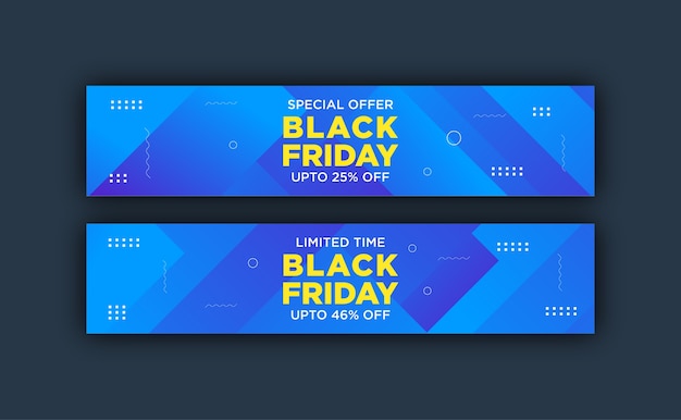 Colorful banner template for black friday