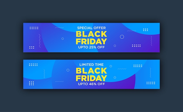 Colorful banner template for black friday