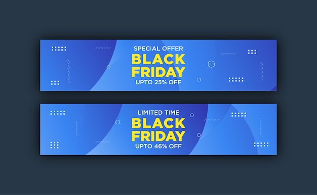 Colorful banner template for black friday