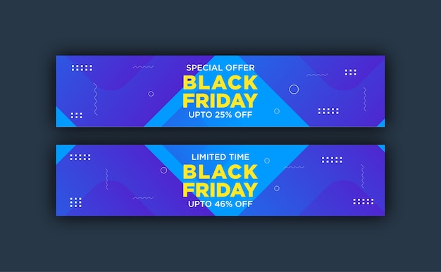 Colorful banner template for black friday