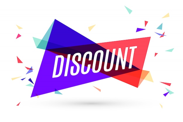 Красочный баннер с текстом Discount