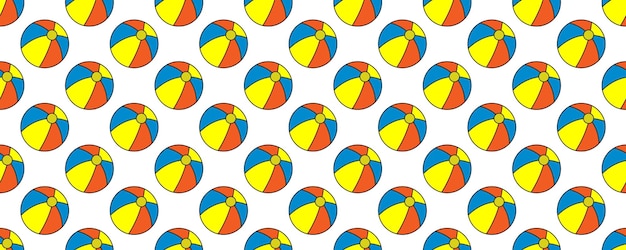 colorful beach ball seamless pattern