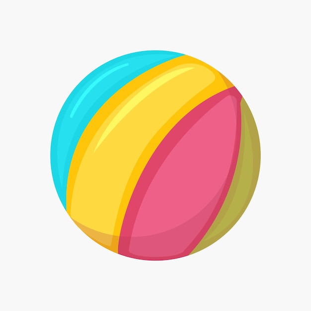 Vettore pallone da spiaggia colorato