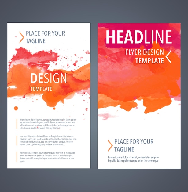 Colorful and beautiful front and back brochure template