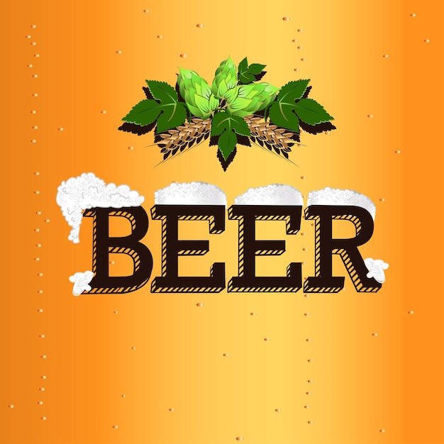 Vector colorful beer emblem