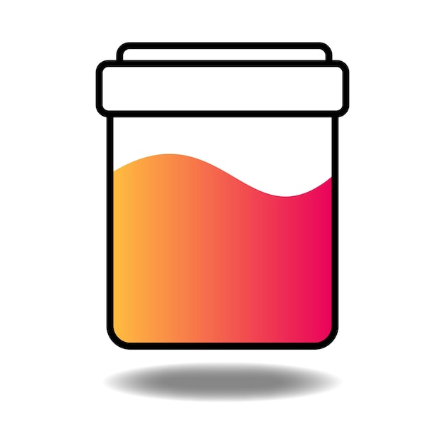 Vector colorful beverage in a cup liquid in a container for drink related illustration