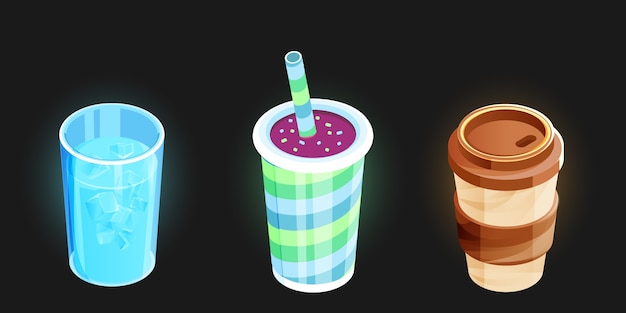 Vector colorful beverages