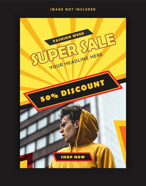 Colorful Biggest Sale Flyer and Poster Design Template