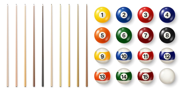 Palle da biliardo colorate con numeri e varie tacche da biliardo attrezzature sportive per palla da snooker lucide