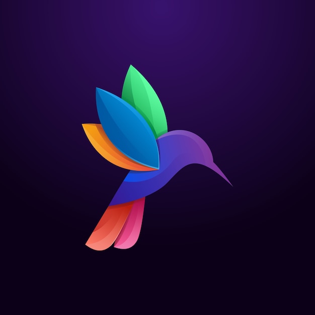 colorful bird logo template