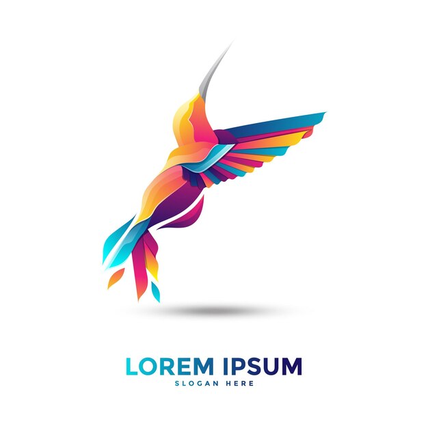 Colorful bird logo template