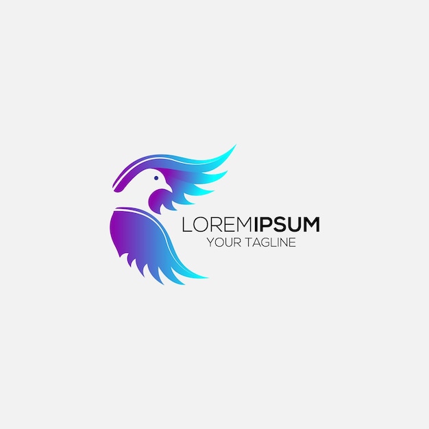 Красочный логотип птицы, который подходит для компании под названием morphim.
