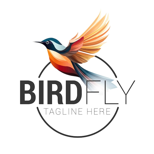 Colorful Bird Logo Vector illustration on white background