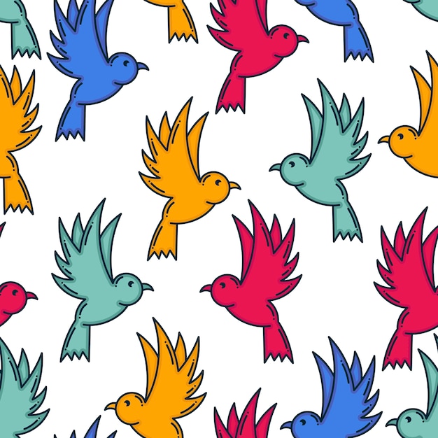 colorful bird pattern