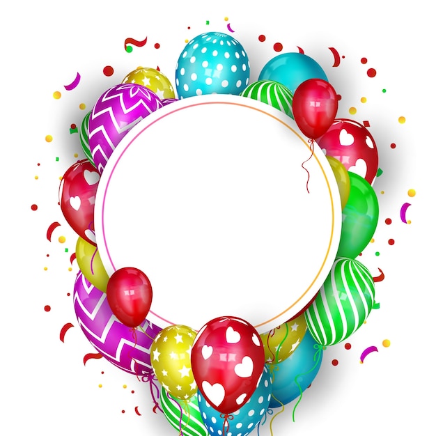 Colorful birthday background with place for text