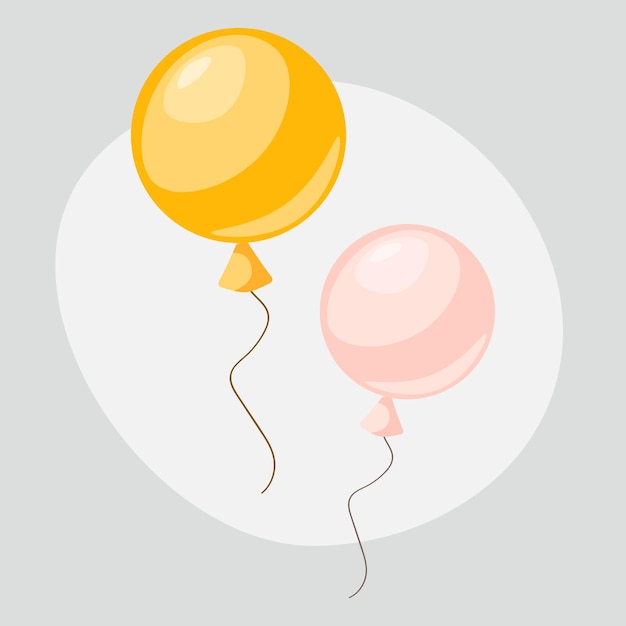 Вектор Цветные воздушные шары для дня рождения