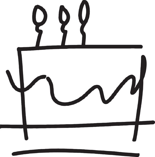 벡터 다채로운 생일 케이크 벡터 아이콘 팩