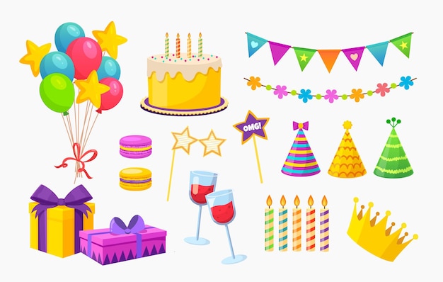 Colorful Birthday celebration collections