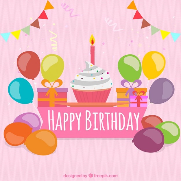 Colorful birthday greeting card