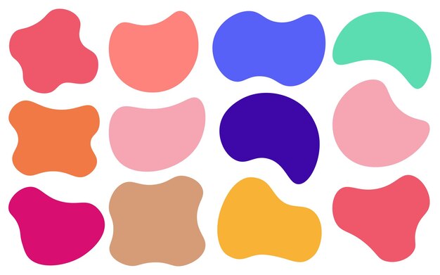 Vector colorful blob shape vector illustration