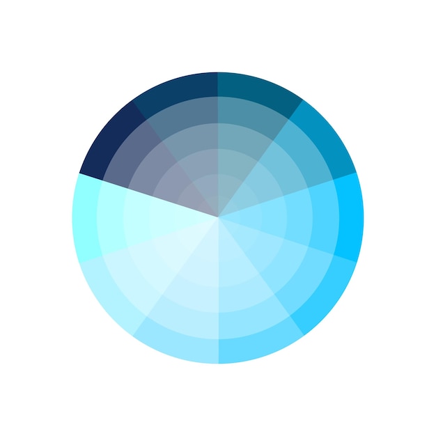 Colorful blue circular palette gradient Rainbow gradient Vector illustration