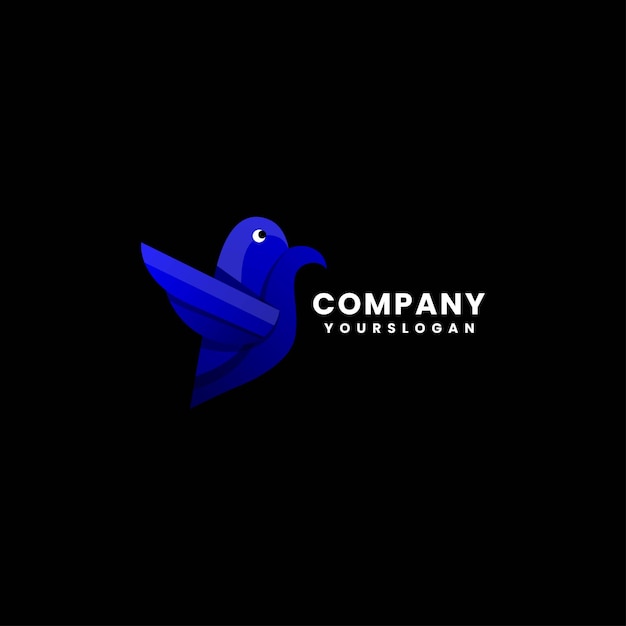 Design colorato logo aquila blu