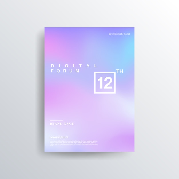 Colorful blue purple brochure 