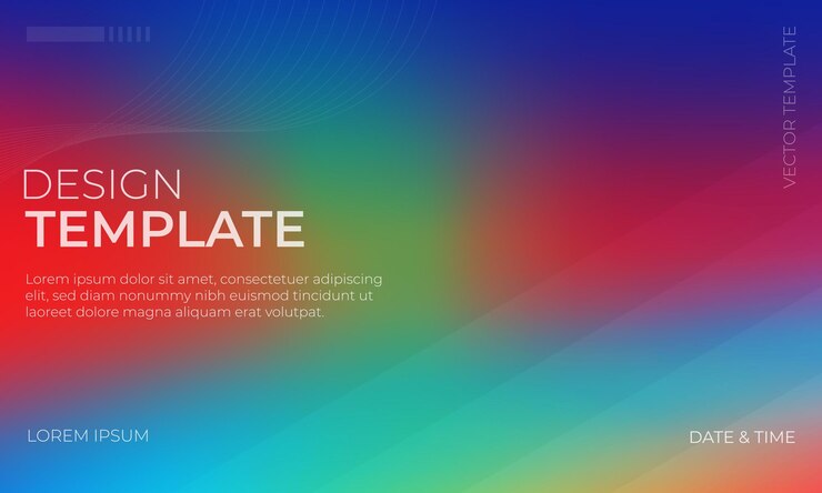 Vector colorful blue red and green gradient background illustration