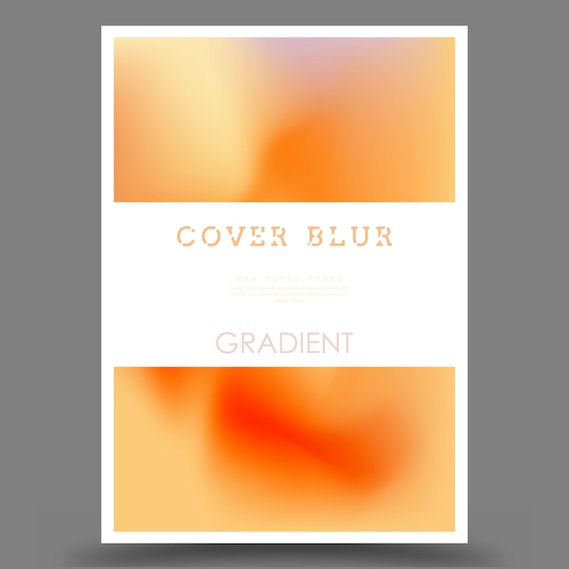 Цветное размытие Шаблон обложки с градиентом Идея каталога брошюры баннера или буклета Шаблон для творческого дизайна