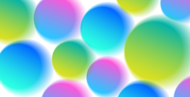 Colorful blurred bubbles creating smooth texture on white background abstract pattern