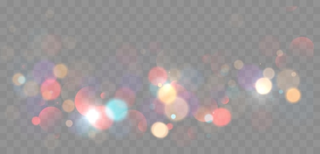 Colorful bokeh lights background. Blurred circle shapes.