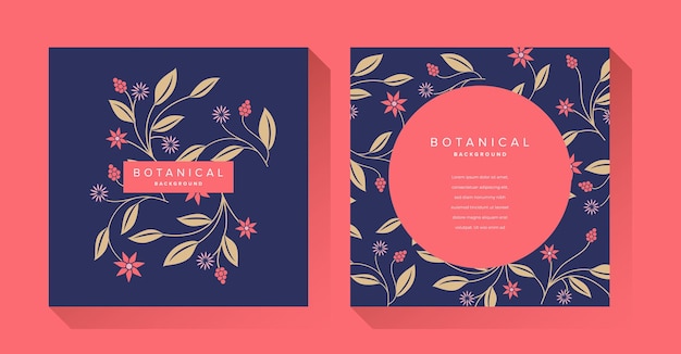 Colorful Botanical Flower Background Illustration