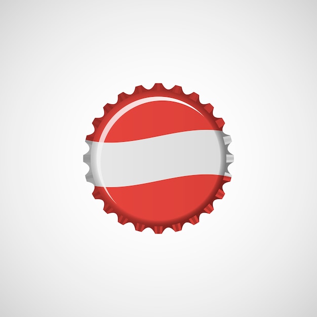 Colorful bottle caps vector