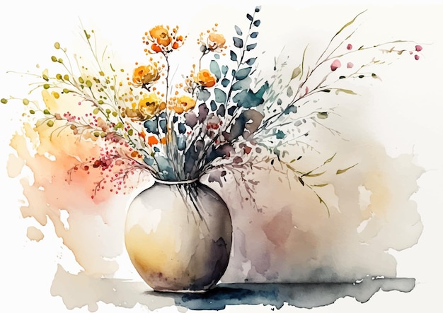 Colorful bouquets watercolor flowers for any mood