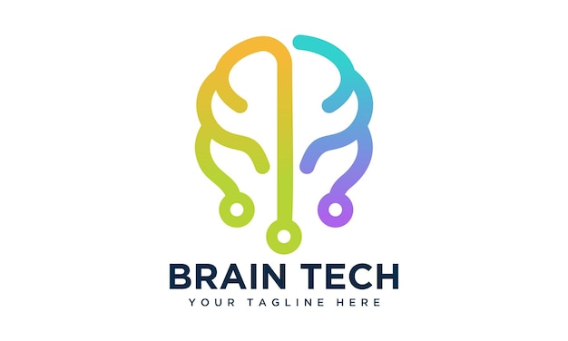 colorful brain tech logo