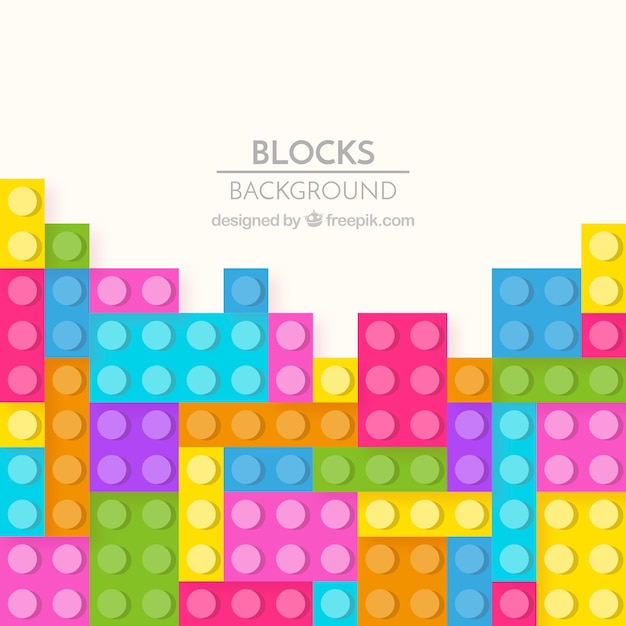 Colorful bricks background