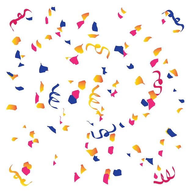 Vector colorful bright confetti vector design