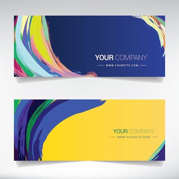 Colorful brush business card