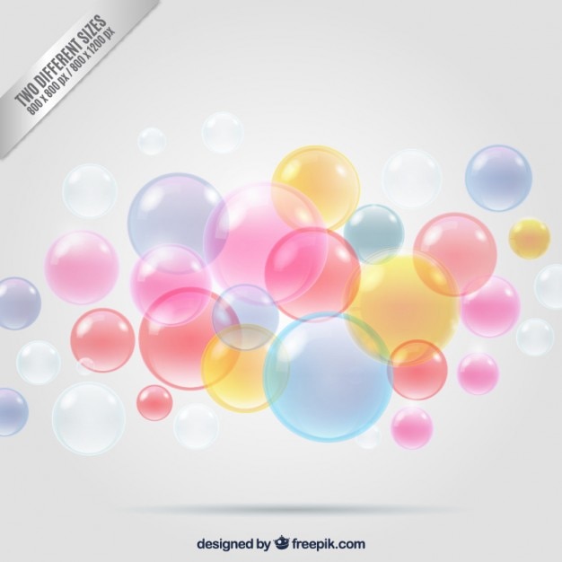 Vettore bolle colorate sfondo