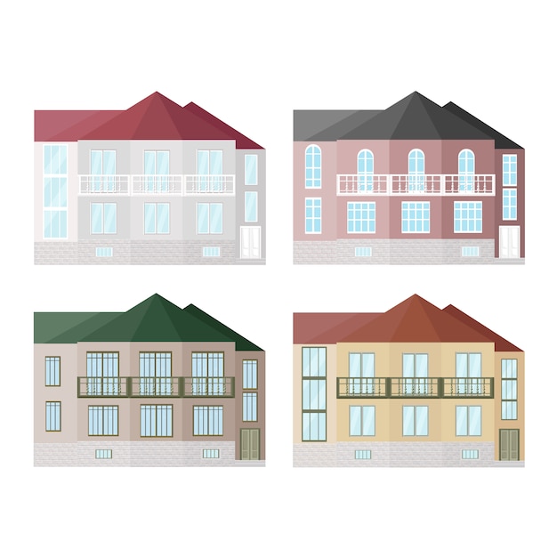 Colorful building collection