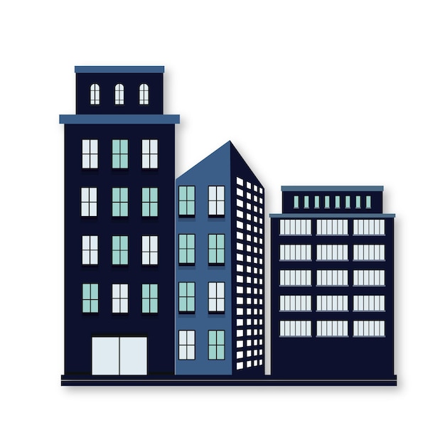 Vector colorful buildings real estate logo design