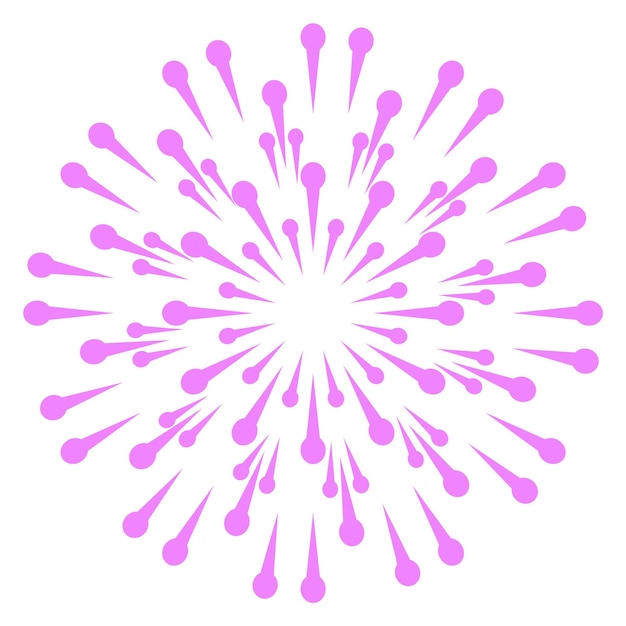 Colorful burst sky fire show firework icon