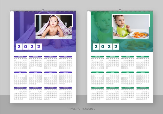 colorful business calendar template 2022 year