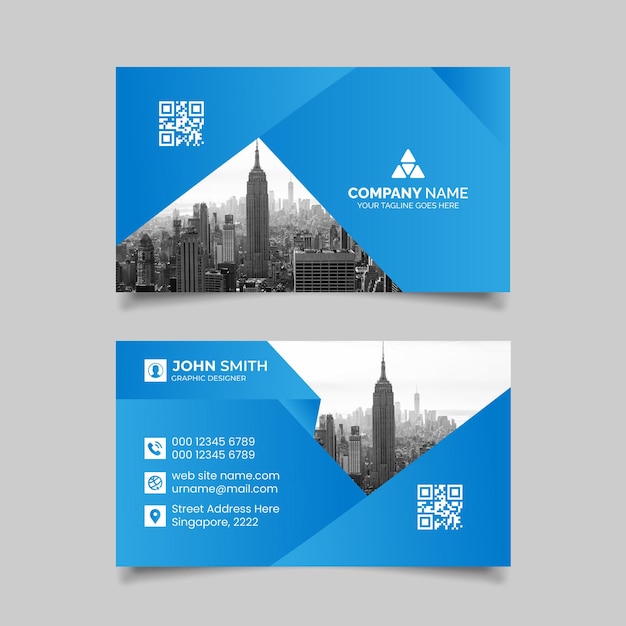 Colorful business card design template