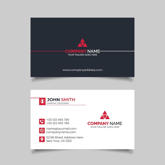 Colorful business card design template
