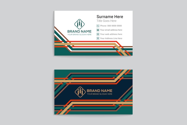 Colorful business card design